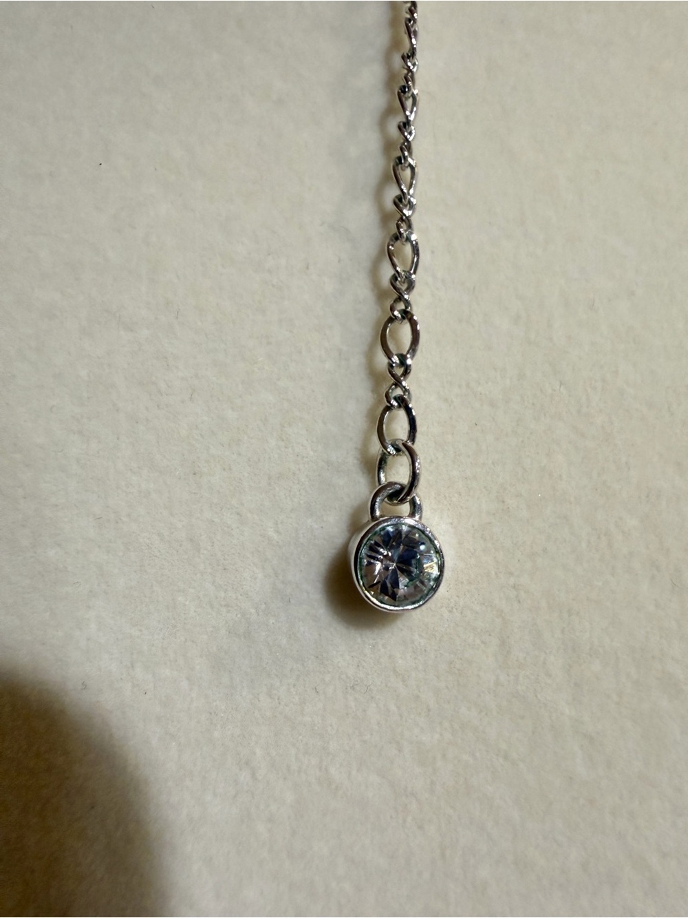 SWAROVSKI Crystal Trilliant Cut Design Rope Chain Silver Extender 18 in AUTH - Picture 6 of 8